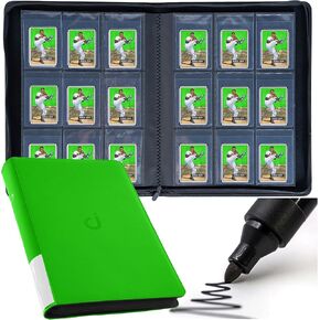 Semi Rigid Card Holder Binder - Card Saver 1 Binder for Semi Rigid Card Holders, Semi Rigid Card Holder Album Fits 360 Cards（Model A，Classic Black）