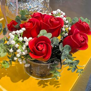 Flowers Bouquet Building Kit, Botanicals Romantic Ideal Gifts for Women& Men Valentine's Days, 2 Artificial Floral for Building Blocks Home Decor for Adults.
