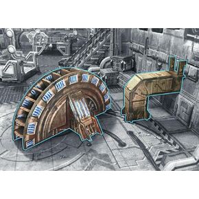 Battle Scifi Scifi Terrain Industrial Turn - مشهد بطاقات مطبوع 25-35 مم مناسب لـ 40k و D&D و Fallout والمزيد