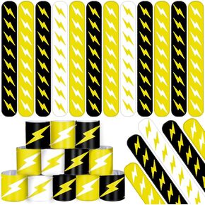 48 PCS BRAWNTNING SLAP SLAP BRACELTS FLASH BASTBANDS ، FAVORS PAVORS ، GOODIE BAC FILLORS for Lightning Bolt and Flash Decortations