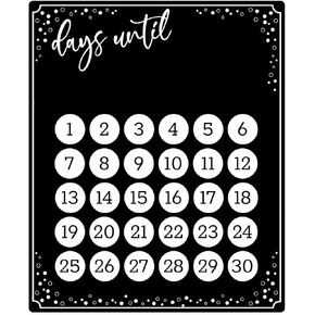Event Countdown Board / 10" x 12" Black Dry Erase Calendar Countdown Sign/Days Until Blackboard Photo Prop/Made in The USA