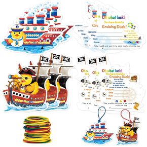 Wernnsai Cruise Duck Tags - 70 PCS Cruising Ship Ducks Tag for Cruise Ship Hiding Cruise Duck Pirate Ship Duckn