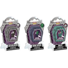 فونكو بوب! Pocket Popers: The Nightmare قبل عيد الميلاد - Jack Skellington و Oogie Boogie و Sally ، 3 pack