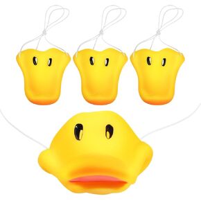 Gadpiparty Duck Bill أقنعة - 4 أجهزة كمبيوتر مضحكة أقنعة أنف بطة الحيوانات المضحكة للكرنفال ، السيرك ، الحفلات والاستكشاف