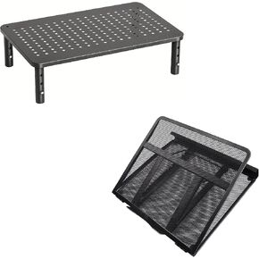 HUANUO Monitor Stand, Adjustable Mesh Laptop Stand Riser for Desk