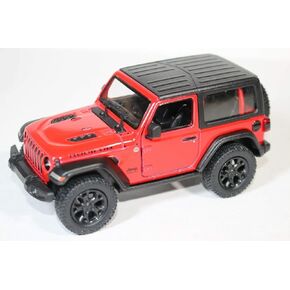 KiNSMART - Jeep Wrangler Rubicon Off Road 4x4 5 inch 1:34 Scale Die Cast Model Replica Toy Car Hardtop Red