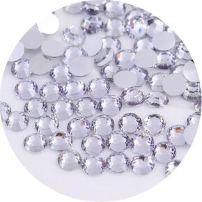 4500 PCS SS12 3MM Flatback Rhinestones for Nails Art Crafts Glitter Round Gems Crystals DIY Shools （Orange)