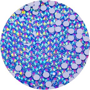 4500 PCS SS12 3MM Flatback Rhinestones for Nails Art Crafts Glitter Round Gems AB Crystals DIY Shools （Orange AB）