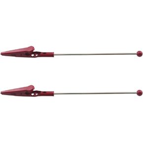 Dgzzi 2pcs سلك معدني مقطع مقطع طويل الذيل تمسح مقطع مقطع صورة مقطع معدن أحمر مع أسنان مع ملصقات لزجة مقطع متعدد الوظائف لبطاقات DIY مذكرة الحزب
