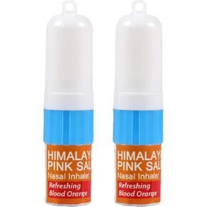 Natural Solution Himalayan Pink Salt Nasal Inhaler Aromatherapy with Natural Essential Oils, Cleans The Respiratory System, Relief Breathing Congestion, -3 Pack