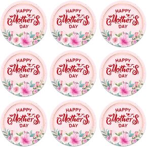 D4Dream 36pcs ملصقات ملصقات يوم الأم أمهات مخصصة 1.5 "هدايا عيد الأم السعيدة ملصق العلامة Happy Mother's Day Eluves Seal Stickers for Gift Wrap Envelope Seals Party Form