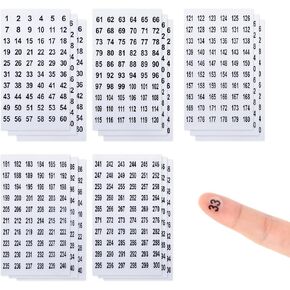 15 Sheets Round Number Stickers Labels 1 to 300 Small Round Clear Consecutive Number Stickers Self Adhesive Labels Number Decals Inventory Storage Stickers for Storage Organizing Boxes Bins Toolbox