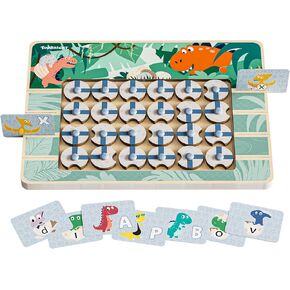 Top Light Letters Letters Fine Motor Toy ، Montessori Toys for Toddlers ، 26 PCS ABC Cards Dinosaur Alphabet Games for Kids Vens