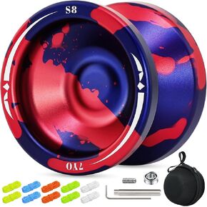وظيفة مزدوجة Yoyo S8 - yoyo استجابة التبديل إلى yo -yo غير مستجدات للأطفال مع 10 سلاسل ، حالة ، محمل غير مستجيب ، مجموعة التبعية