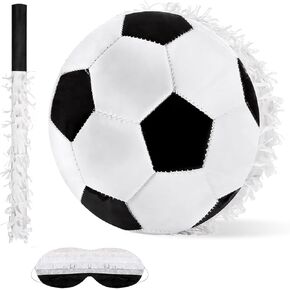 Lihao 3pcs Soccer Pinata للرياضة حفلات عيد ميلاد مع عصا العصا ، كرة كرة القدم بيناتا للأطفال المدرسي الرياضي للزفاف الزفاف الزجاجات اللوازم