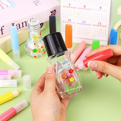48Pcs Suncatcher Paint Pens 5mL Premium Extra Fine Point Acrylic Paint Marker Pens DIY Stained Glass Window Art Paint Pen Stained Glass Paint Suncatcher Paint in Saudi Arabia