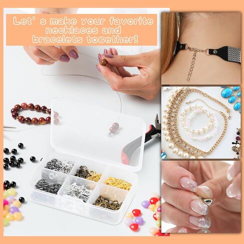700 Pcs Lobster Clasps and Open Jump Rings Set, 5 Colors 12mm Lobster Claw Clasps with 7 * 5mm Jump Rings, Lobster Clasps Jewelry Kit for DIY Jewelry Making Accessories in Saudi Arabia