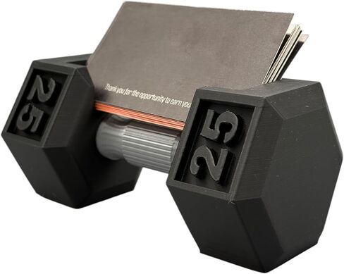 Dumbbell Business Card Holder –3D-Printed Unique Fitness Desk Accessory for Trainers, Gym Owners, and Health Professionals in Saudi Arabia