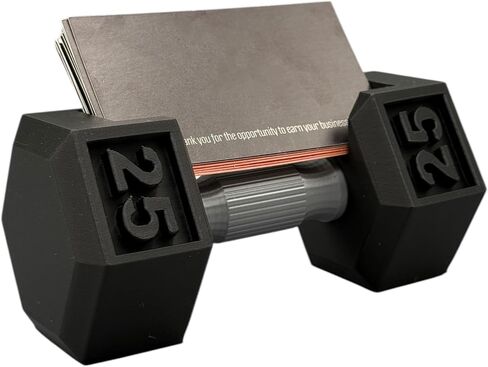 Dumbbell Business Card Holder –3D-Printed Unique Fitness Desk Accessory for Trainers, Gym Owners, and Health Professionals in Saudi Arabia