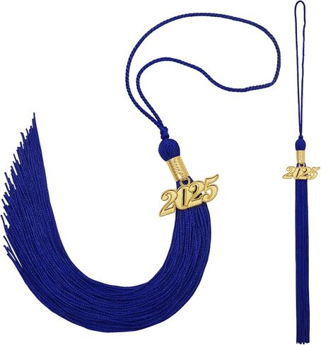 Graduation Cap Gown Crafts Tassel: 2 Piece Sewing Charms Fringe for Bookmark Decor, Hat Hanging Ornament, Grad Cord, College Memorial, Keychain Decoration, Bag Accessory, Key Pendant (Gold, 2025) in Kuwait