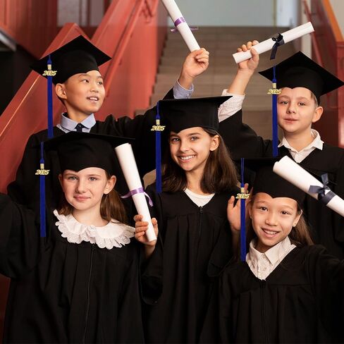 Graduation Cap Gown Crafts Tassel: 2 Piece Sewing Charms Fringe for Bookmark Decor, Hat Hanging Ornament, Grad Cord, College Memorial, Keychain Decoration, Bag Accessory, Key Pendant (Gold, 2025) in Kuwait