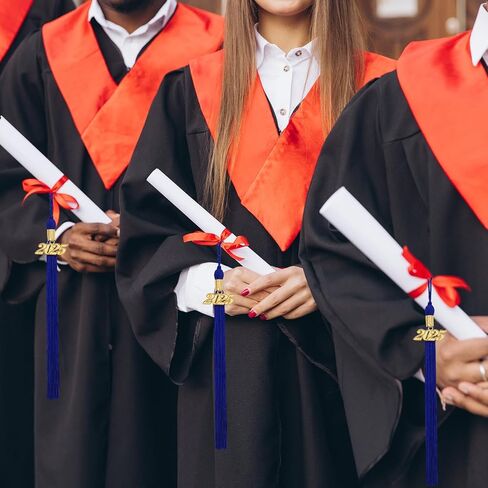 Graduation Cap Gown Crafts Tassel: 2 Piece Sewing Charms Fringe for Bookmark Decor, Hat Hanging Ornament, Grad Cord, College Memorial, Keychain Decoration, Bag Accessory, Key Pendant (Gold, 2025) in Kuwait