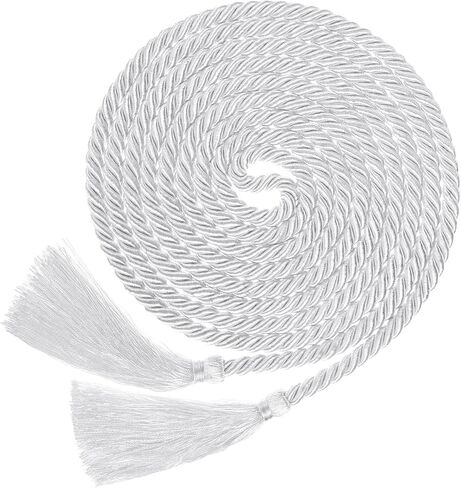 153 Inch Cincture Clergy Rope with Tassels Monks Religious Rites Celebrating Masses Alba Robes Vestments Ceremonial Decor of Christian Denominations for Priest Deacon Altar Server (White) in Kuwait
