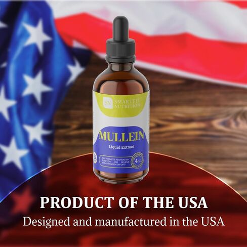 Mullein - Mullein Leaf Extract - Lung Cleanse - Mullein Drops - Organic Mullein Supplement for Respiratory System Support & Healthy Mucous Membranes - Verbascum Densiflorum for Quit Smoking Aid - 2 oz in Saudi Arabia