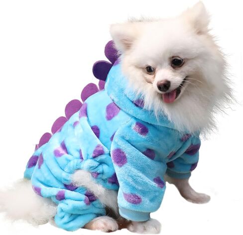 Dinosaur Costume for Small Dogs and Cats, Dog Hoodies Cold Weather Coat,Dog Pajamas for Christmas Halloween in Kuwait