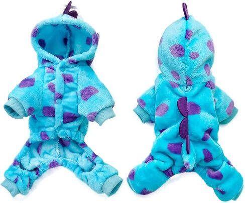Dinosaur Costume for Small Dogs and Cats, Dog Hoodies Cold Weather Coat,Dog Pajamas for Christmas Halloween in Kuwait