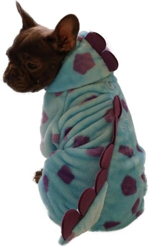 Dinosaur Costume for Small Dogs and Cats, Dog Hoodies Cold Weather Coat,Dog Pajamas for Christmas Halloween in Kuwait