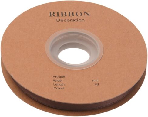 Double Side Satin Ribbon, Continuous 20 Yards,Use for Craft Bows Bouquet, Gift Wrapping, Wedding Decoration, Floral Arrangement (Coffee, 1/2 inch) in Saudi Arabia