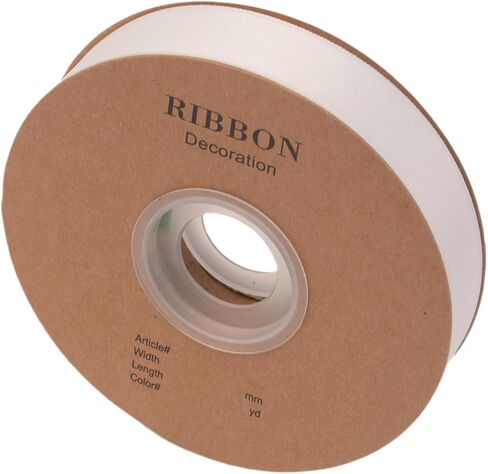 Double Side Satin Ribbon, Continuous 20 Yards,Use for Craft Bows Bouquet, Gift Wrapping, Wedding Decoration, Floral Arrangement (Coffee, 1/2 inch) in Saudi Arabia