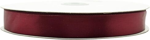 Lassos Boutique 7/8" x 100 Yard Single Faced Inch Satin Ribbon Art Sewing Party Favor Gift Christmas Birthday Ribbon (Burgundy) in Saudi Arabia