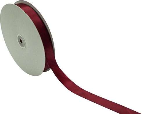 Lassos Boutique 7/8" x 100 Yard Single Faced Inch Satin Ribbon Art Sewing Party Favor Gift Christmas Birthday Ribbon (Burgundy) in Saudi Arabia