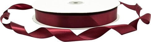 Lassos Boutique 7/8" x 100 Yard Single Faced Inch Satin Ribbon Art Sewing Party Favor Gift Christmas Birthday Ribbon (Burgundy) in Saudi Arabia