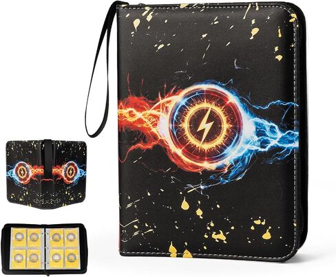 Trading Card Binder Album, 400 Pockets, 50 Removable 4-Pocket Pages, Waterproof (Dragon-A) in Kuwait