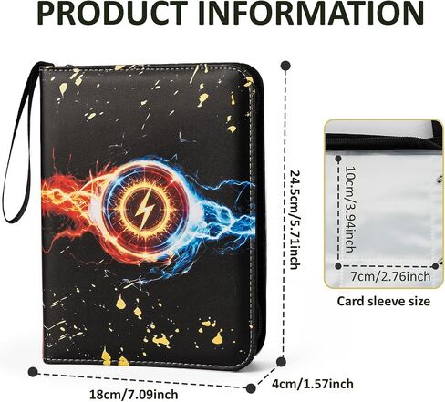 Trading Card Binder Album, 400 Pockets, 50 Removable 4-Pocket Pages, Waterproof (Dragon-A) in Kuwait