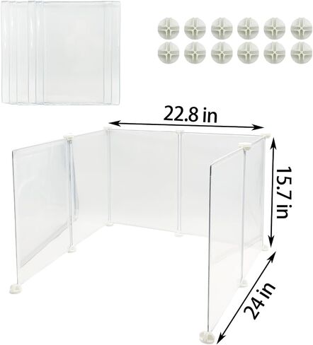 VCEPJH Extra Large Cat Litter Box Enclosure Splash Guard L24xW22.8xH15.7 in DIY Pee Shields for Litter Box Easy to Clean(Cat Litter Pan Not Included) in Saudi Arabia