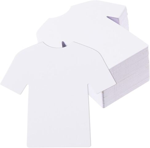 Mixteach 200 PCS T-Shirt Cletouts Paper Summer T-Shirt Shirts Cutouts فارغة خلاق ورق يموت للأطفال DIY Project Craft Art Project Home School Classroom Decore Bulletin Decord ، White in Saudi Arabia