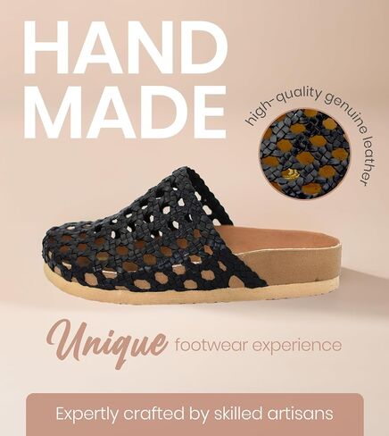 Macarena Collection Sandals women Huarache Sandal Colorful Leather Mexican Handcrafted Leather Woven Slides - Mexican Artisan Slip-On Shoes Style 004 in Kuwait