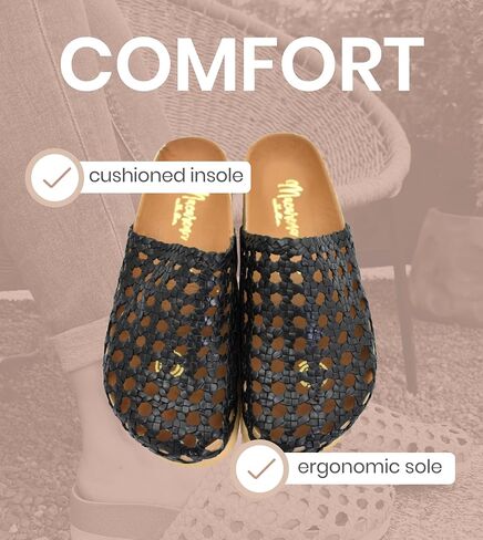 Macarena Collection Sandals women Huarache Sandal Colorful Leather Mexican Handcrafted Leather Woven Slides - Mexican Artisan Slip-On Shoes Style 004 in Kuwait