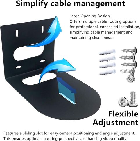 PTZ Camera Wall Mount Bracket, Universal Solid Metal Mount for All PTZ Cameras on The Market, Includes Mounting Screws, Compact Design (White) in Saudi Arabia