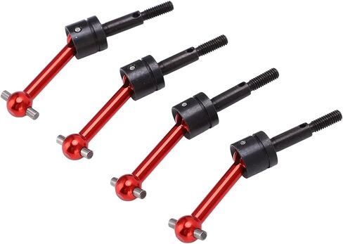 CVD Drive Shaft,4Pcs Metal Universal Drive Shaft CVD 70mm for Tamiya TT02 1 10 RC Car Upgrade Parts (Red) in Kuwait