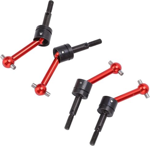 CVD Drive Shaft,4Pcs Metal Universal Drive Shaft CVD 70mm for Tamiya TT02 1 10 RC Car Upgrade Parts (Red) in Kuwait
