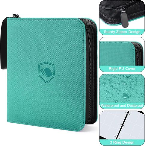 440 BOCKETS TRADING CARD BINDER ، PU COVER ZIPPER CORLECT COLLECTION ، حامل مجلد البطاقة القوي لـ MTG ، TCG ، بطاقات اللعبة ، بطاقات رياضية in Kuwait