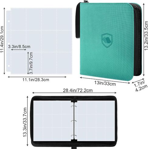 440 BOCKETS TRADING CARD BINDER ، PU COVER ZIPPER CORLECT COLLECTION ، حامل مجلد البطاقة القوي لـ MTG ، TCG ، بطاقات اللعبة ، بطاقات رياضية in Kuwait