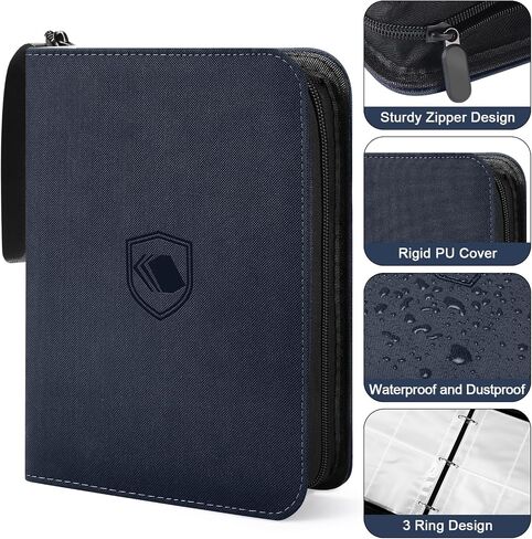440 BOCKETS TRADING CARD BINDER ، PU COVER ZIPPER CORLECT COLLECTION ، حامل مجلد البطاقة القوي لـ MTG ، TCG ، بطاقات اللعبة ، بطاقات رياضية in Kuwait