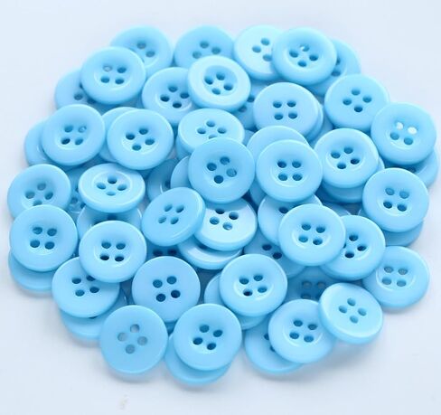 300pcs 1/2 Inch (12.5mm) Small Size Round 4 Holes Buttons Black Color Button for Sewing Clothing or DIY Crafts Projects Gift in Saudi Arabia