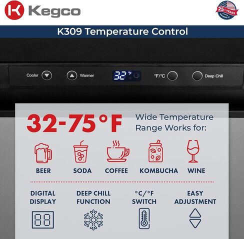 Kegco K309X-1 Keg Dispenser, 1 Faucet, Black Stainless Steel in Saudi Arabia